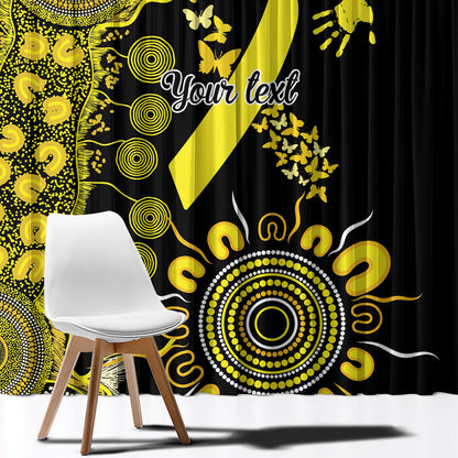 Sarcoma Support Rare Cancer Strength Personalised Window Curtain Aboriginal Ribbon Dot Painting