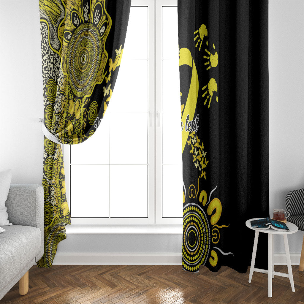 Sarcoma Support Rare Cancer Strength Personalised Window Curtain Aboriginal Ribbon Dot Painting
