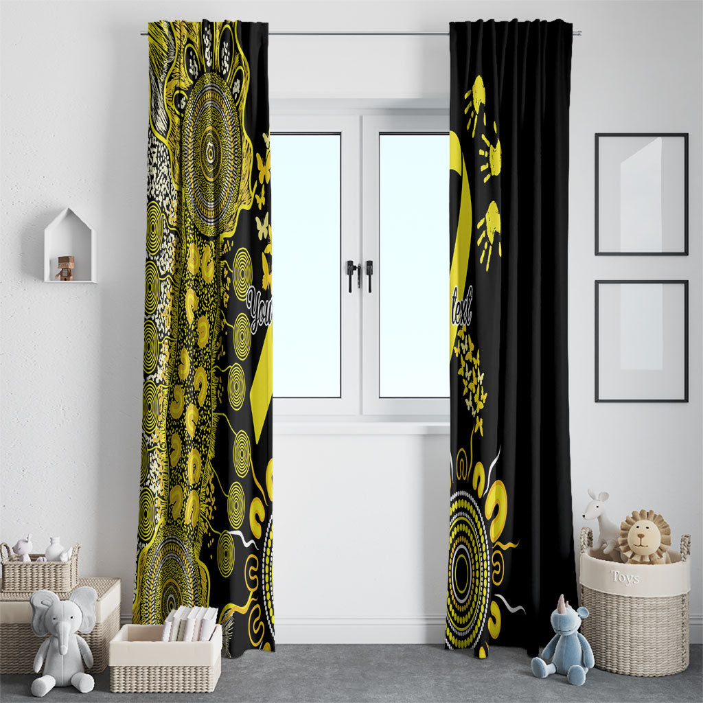 Sarcoma Support Rare Cancer Strength Personalised Window Curtain Aboriginal Ribbon Dot Painting