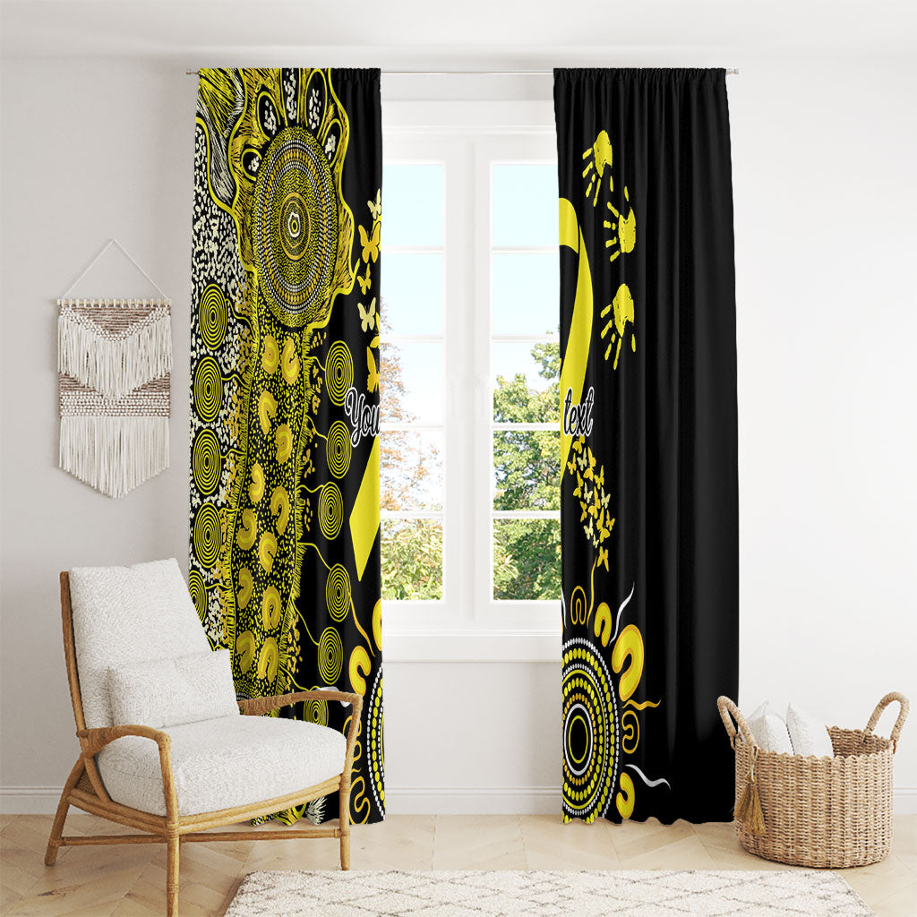 Sarcoma Support Rare Cancer Strength Personalised Window Curtain Aboriginal Ribbon Dot Painting