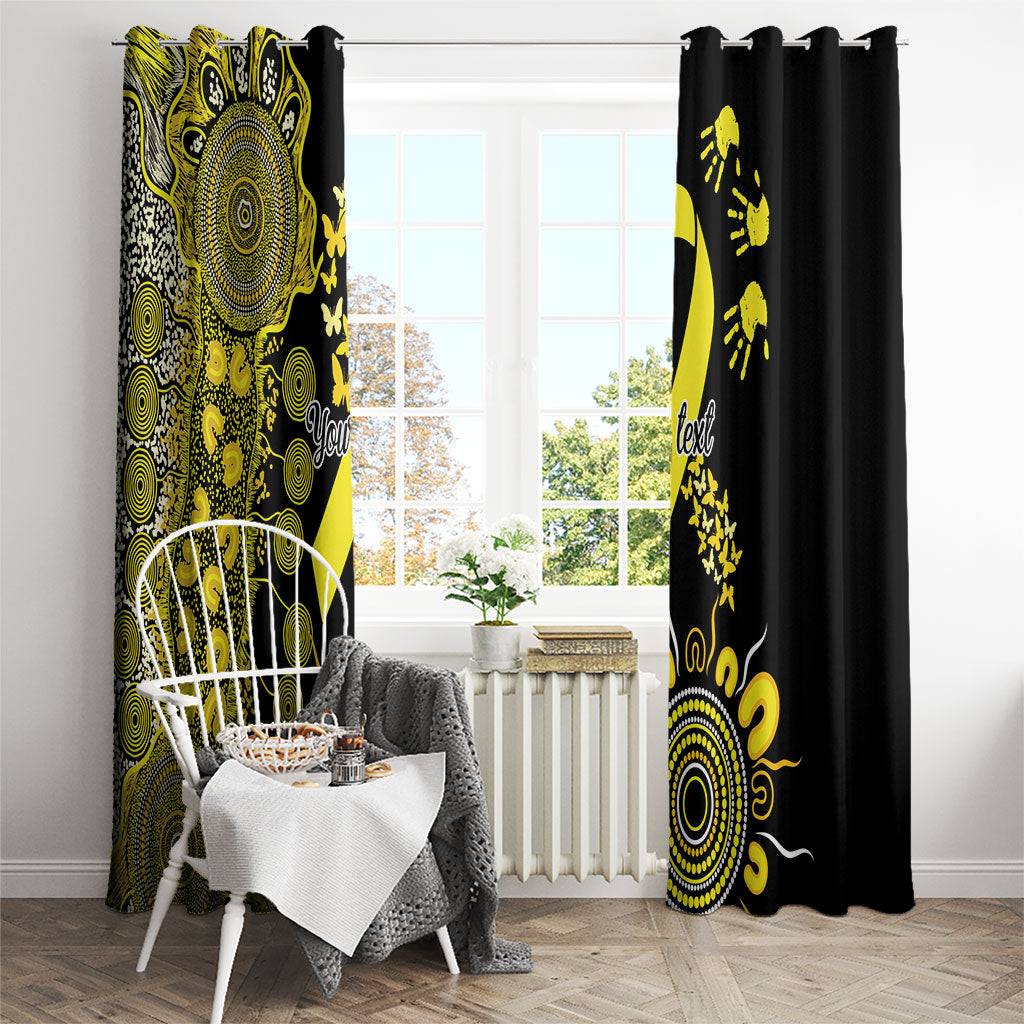 Sarcoma Support Rare Cancer Strength Personalised Window Curtain Aboriginal Ribbon Dot Painting