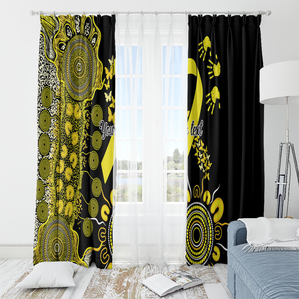 Sarcoma Support Rare Cancer Strength Personalised Window Curtain Aboriginal Ribbon Dot Painting