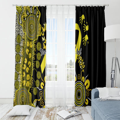 Sarcoma Support Rare Cancer Strength Personalised Window Curtain Aboriginal Ribbon Dot Painting