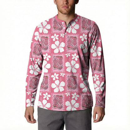 Give Cancer The Boot Pink Cowgirl Button Sweatshirt Western Aloha Hibiscus Paniolo Heritage Floral