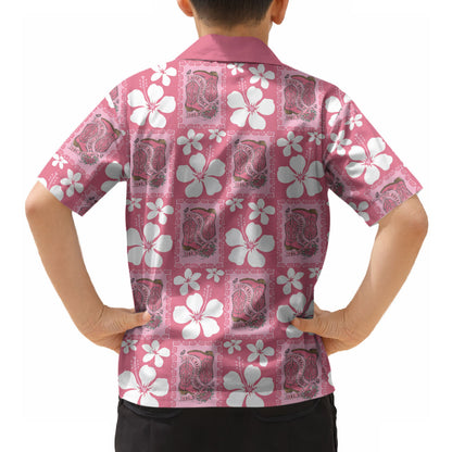 Give Cancer The Boot Pink Cowgirl Hawaiian Shirt Western Aloha Hibiscus Paniolo Heritage Floral