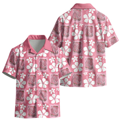 Give Cancer The Boot Pink Cowgirl Kid Hawaiian Shirt Western Aloha Hibiscus Paniolo Heritage Floral