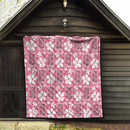 Give Cancer The Boot Pink Cowgirl Quilt Western Aloha Hibiscus Paniolo Heritage Floral