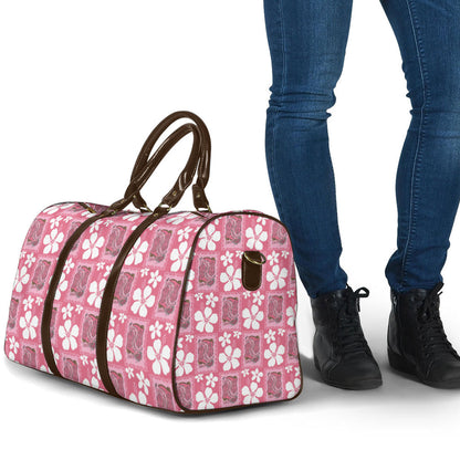Give Cancer The Boot Pink Cowgirl Travel Bag Western Aloha Hibiscus Paniolo Heritage Floral