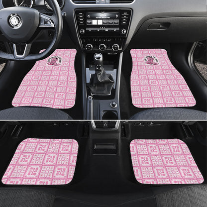 Give Cancer The Boot Pink Cowgirl Car Mats Hawaiian Paniolo Mixed Quilt Pattern Style
