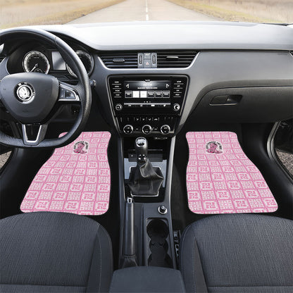 Give Cancer The Boot Pink Cowgirl Car Mats Hawaiian Paniolo Mixed Quilt Pattern Style