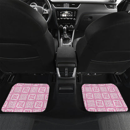 Give Cancer The Boot Pink Cowgirl Car Mats Hawaiian Paniolo Mixed Quilt Pattern Style