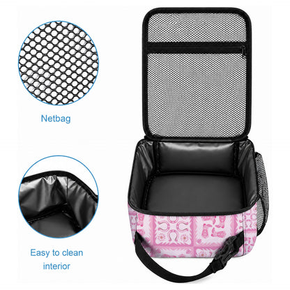 Give Cancer The Boot Pink Cowgirl Lunch Bag Hawaiian Paniolo Mixed Quilt Pattern Style