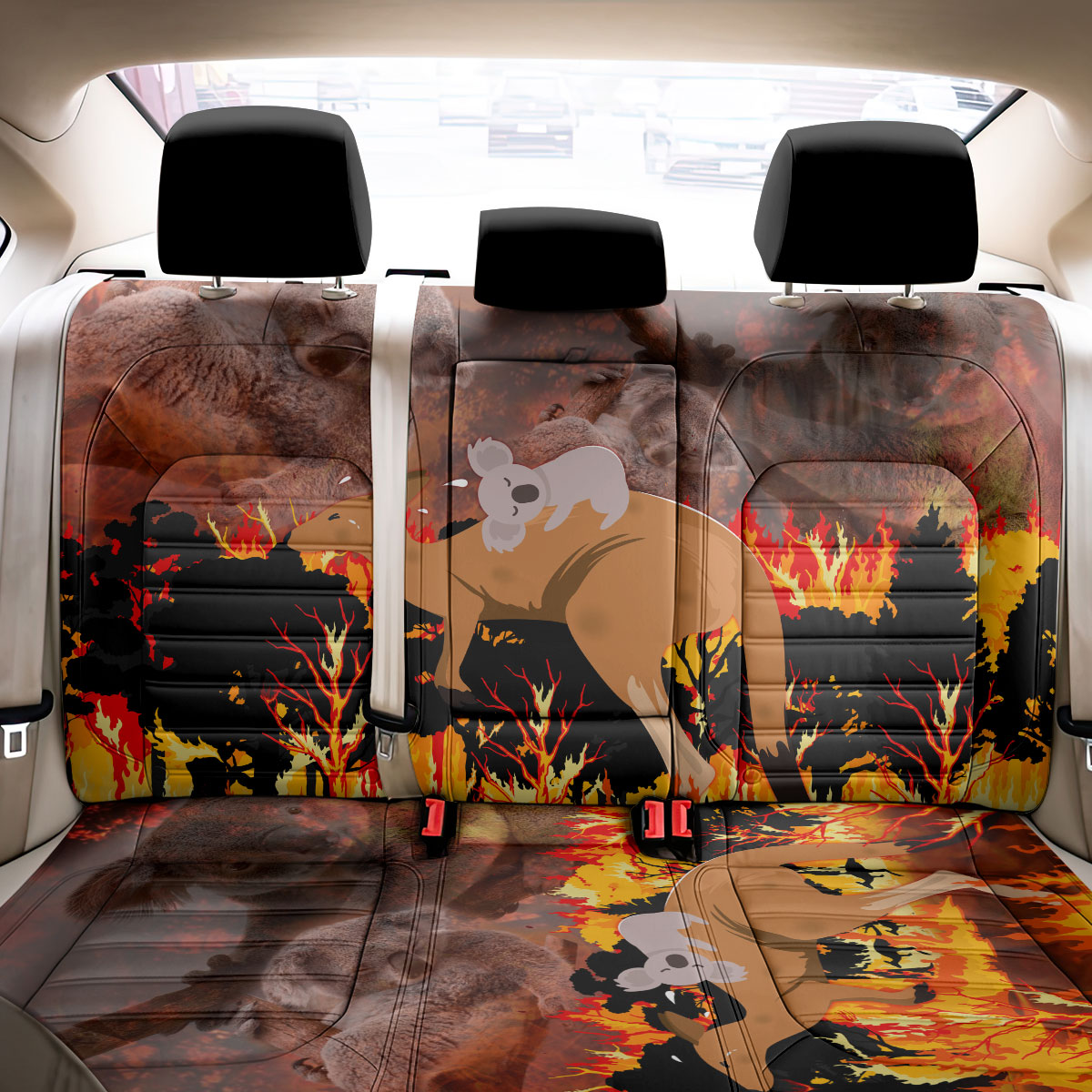Save Wildlife Australia Back Car Seat Cover Australia Bushfire Recovery Wildlife Support