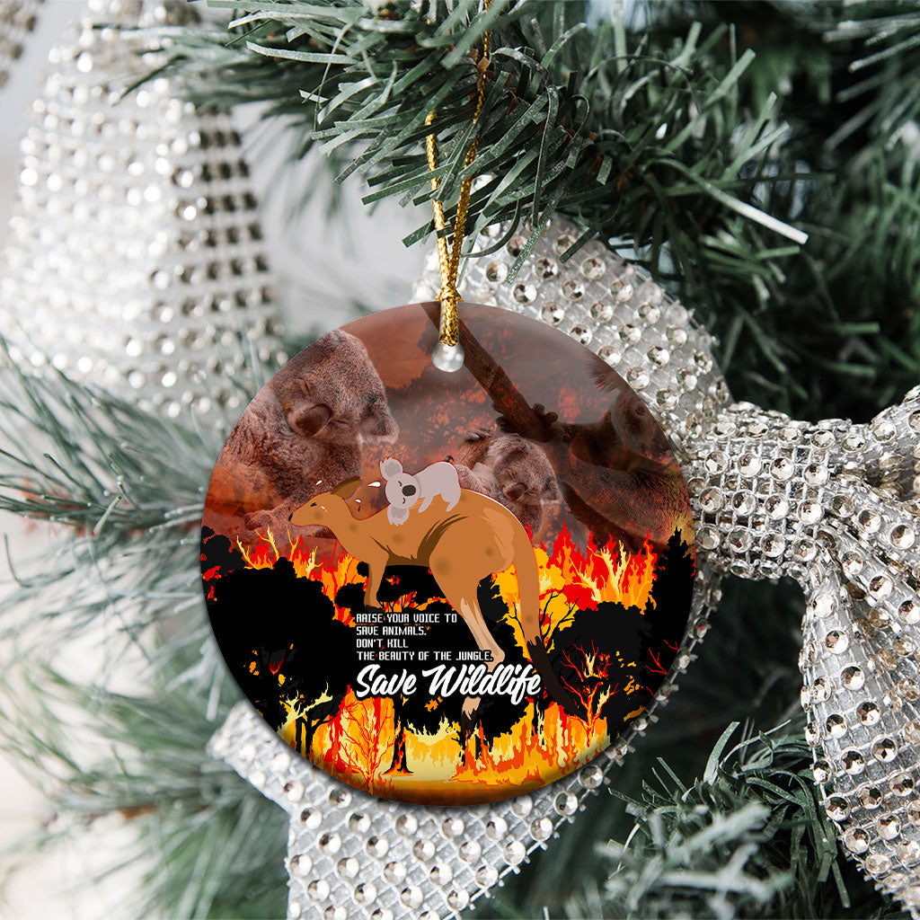 Save Wildlife Australia Ceramic Ornament Bushfire