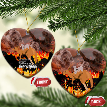 Save Wildlife Australia Ceramic Ornament Bushfire
