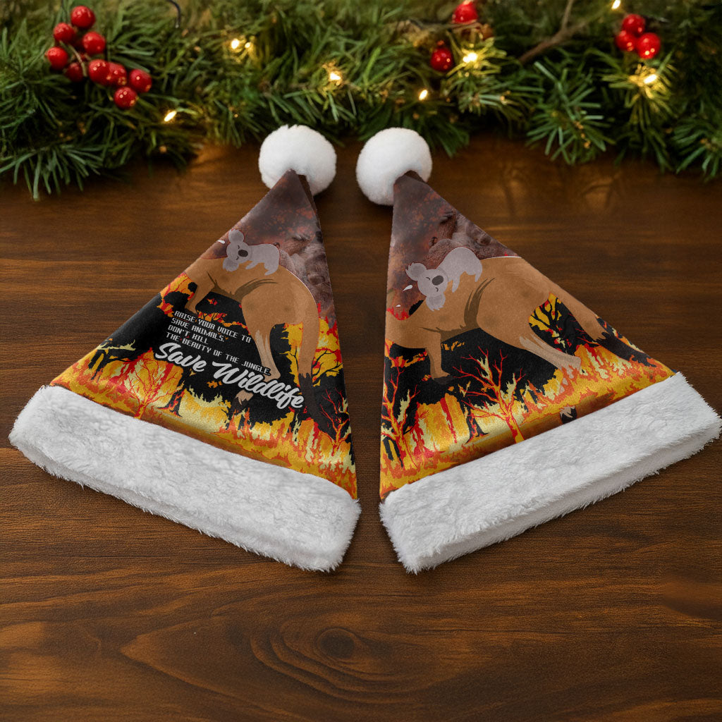Save Wildlife Australia Christmas Santa Hat Bushfire