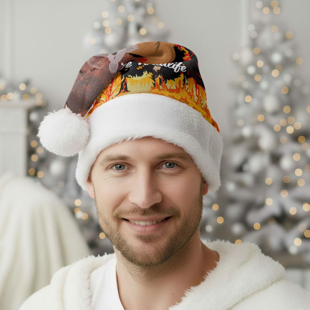 Save Wildlife Australia Christmas Santa Hat Bushfire