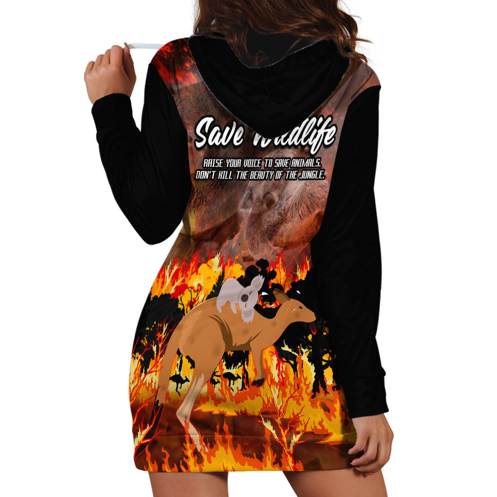 Save Wildlife Australia Hoodie Dress Australia Bushfire Recovery Wildlife Support