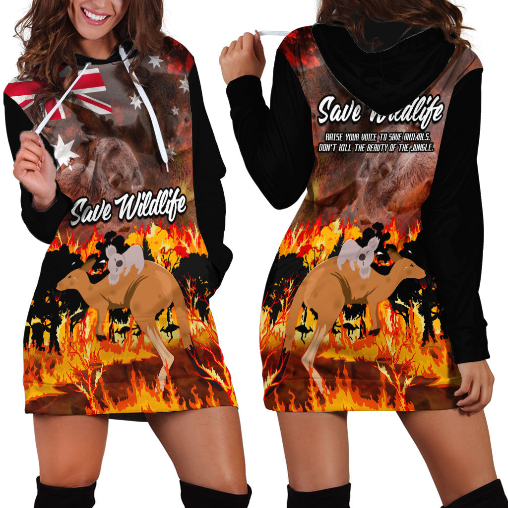 Save Wildlife Australia Hoodie Dress Australia Bushfire Recovery Wildlife Support