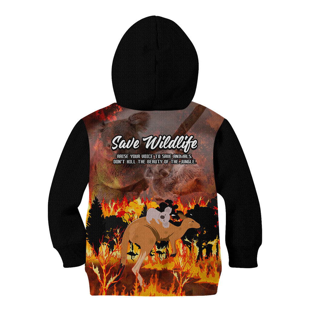 Save Wildlife Australia Kid Hoodie Australia Bushfire Recovery Wildlife Support