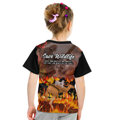 Save Wildlife Australia Kid T Shirt Australia Bushfire Recovery Wildlife Support