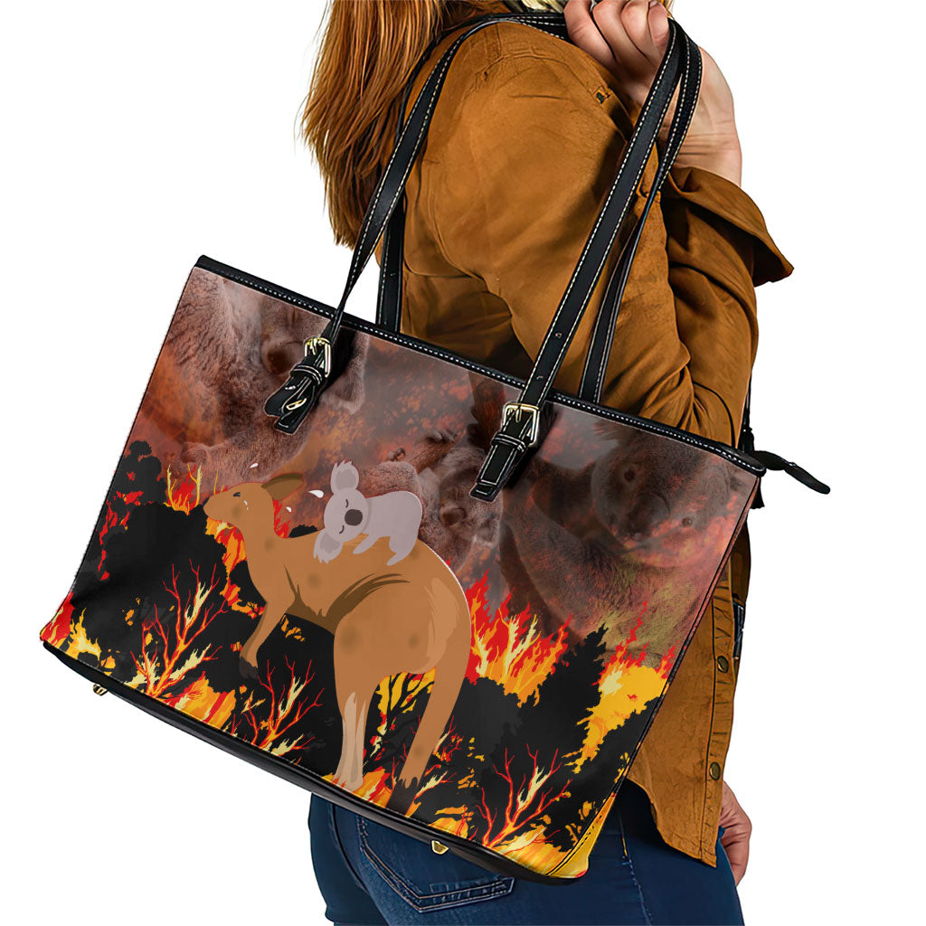 Save Wildlife Australia Leather Tote Bag Australia Bushfire Recovery Wildlife Support