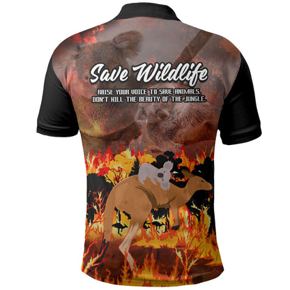 Save Wildlife Australia Polo Shirt Australia Bushfire Recovery Wildlife Support