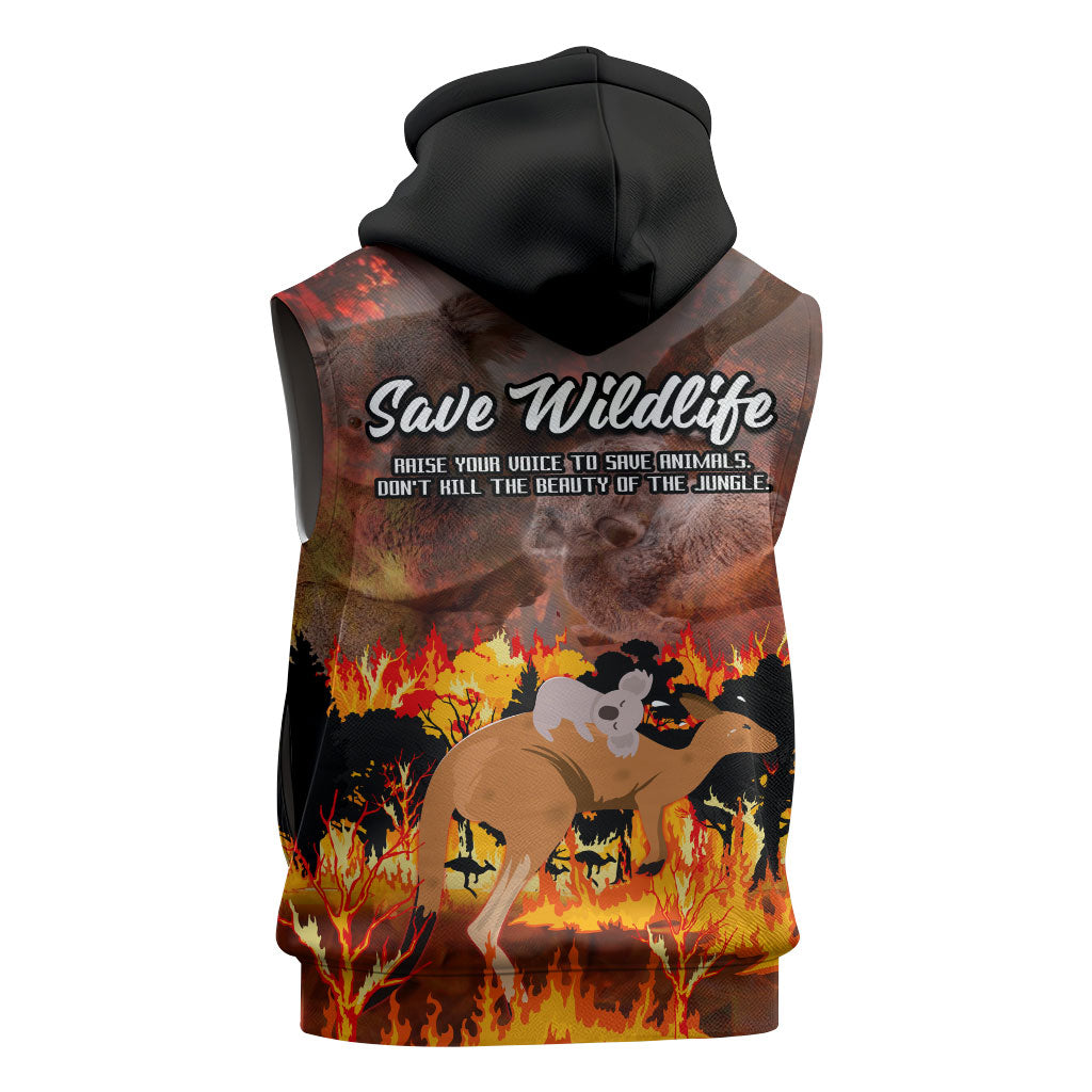 Save Wildlife Australia Sleeveless Hoodie Australia Bushfire Recovery Wildlife Support