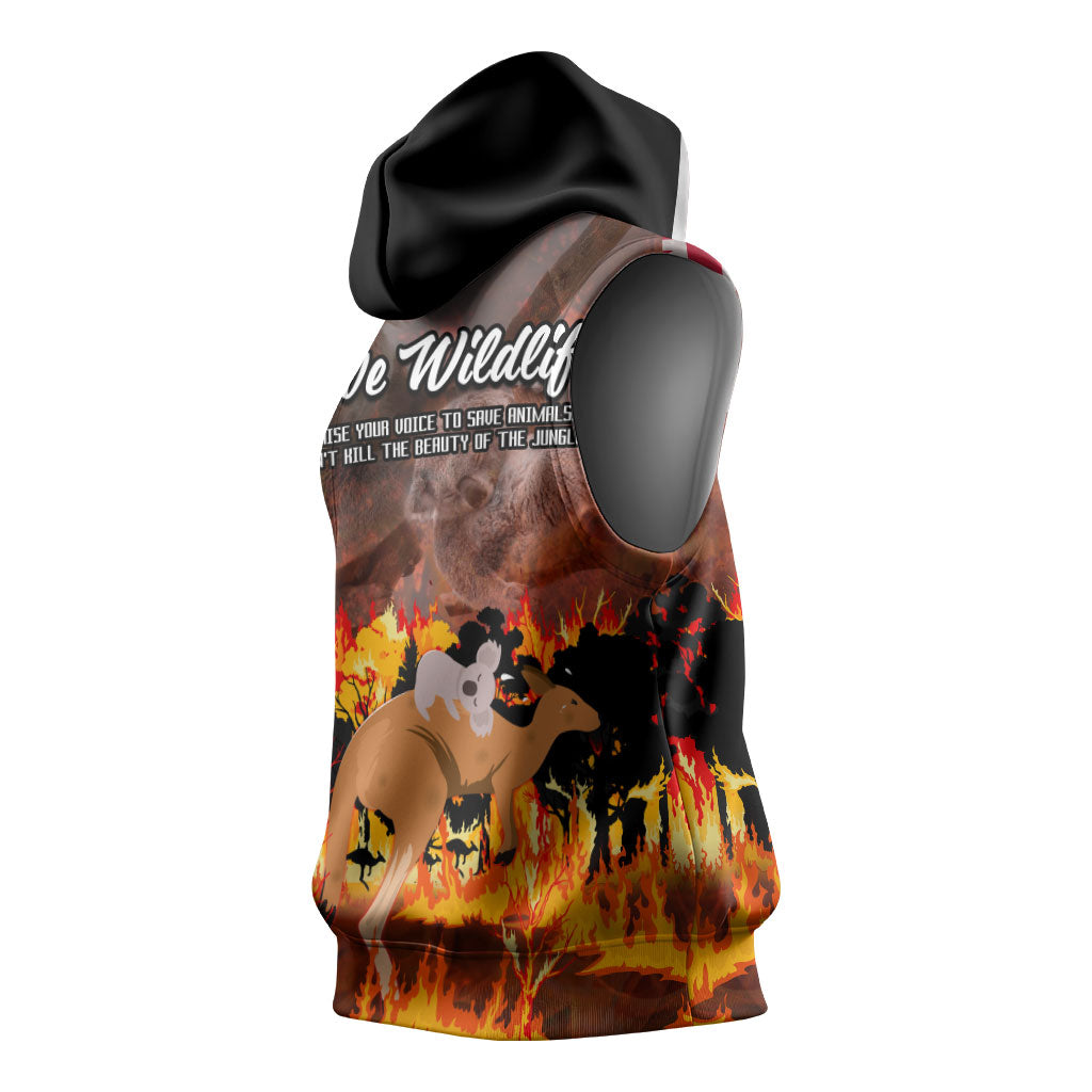 Save Wildlife Australia Sleeveless Hoodie Australia Bushfire Recovery Wildlife Support