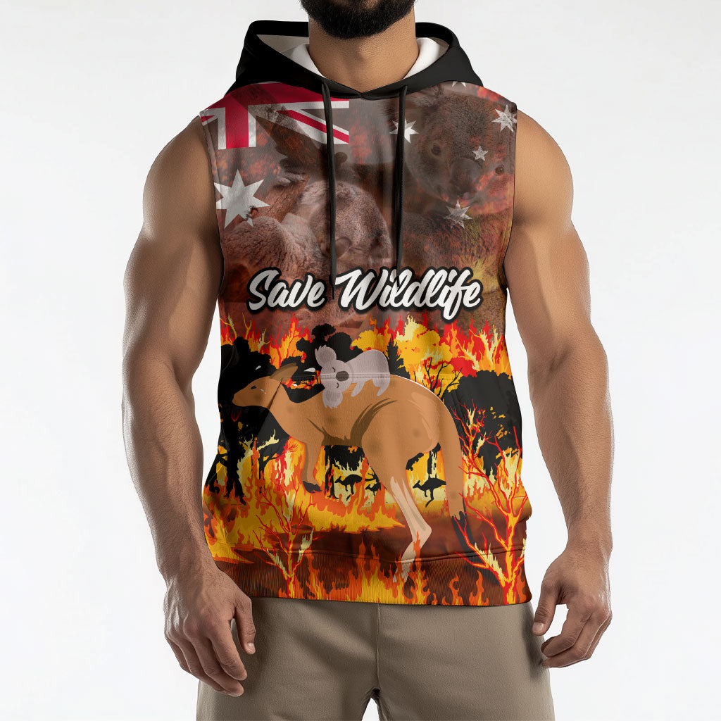 Save Wildlife Australia Sleeveless Hoodie Australia Bushfire Recovery Wildlife Support