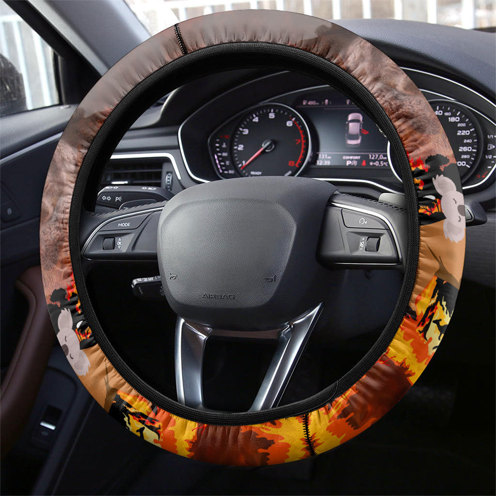 Save Wildlife Australia Steering Wheel Cover Australia Bushfire Recovery Wildlife Support