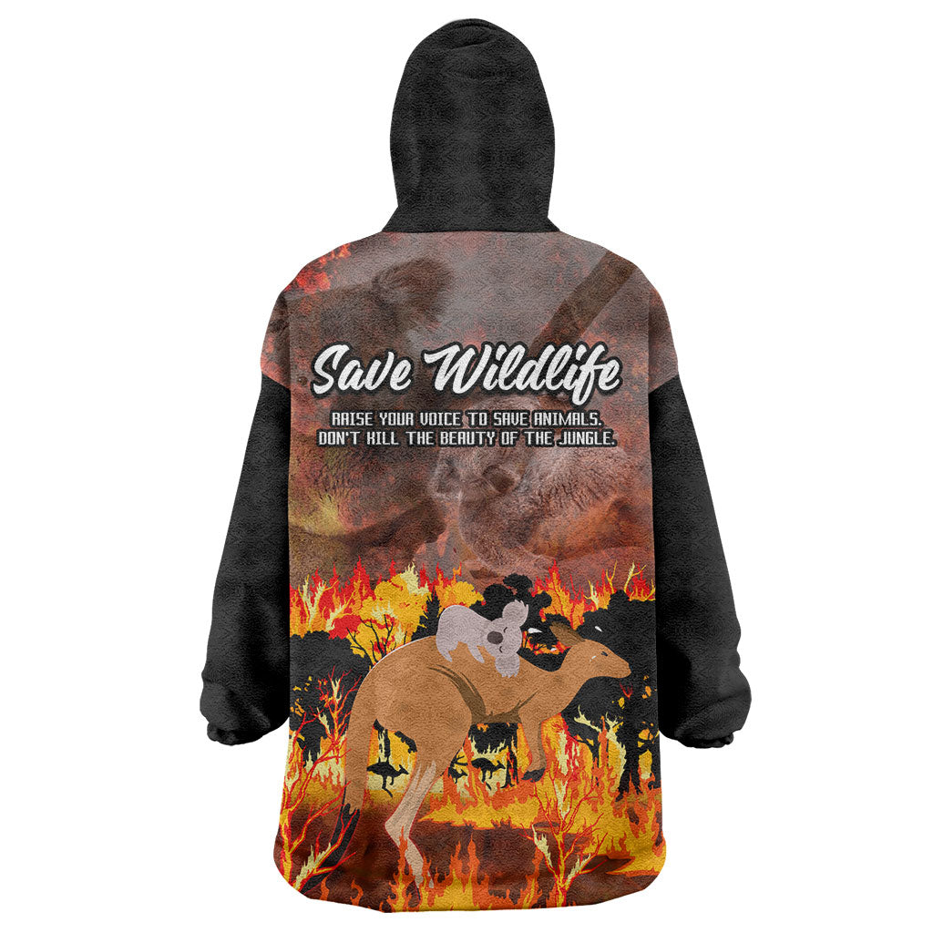 Save Wildlife Australia Wearable Blanket Hoodie Australia Bushfire Recovery Wildlife Support