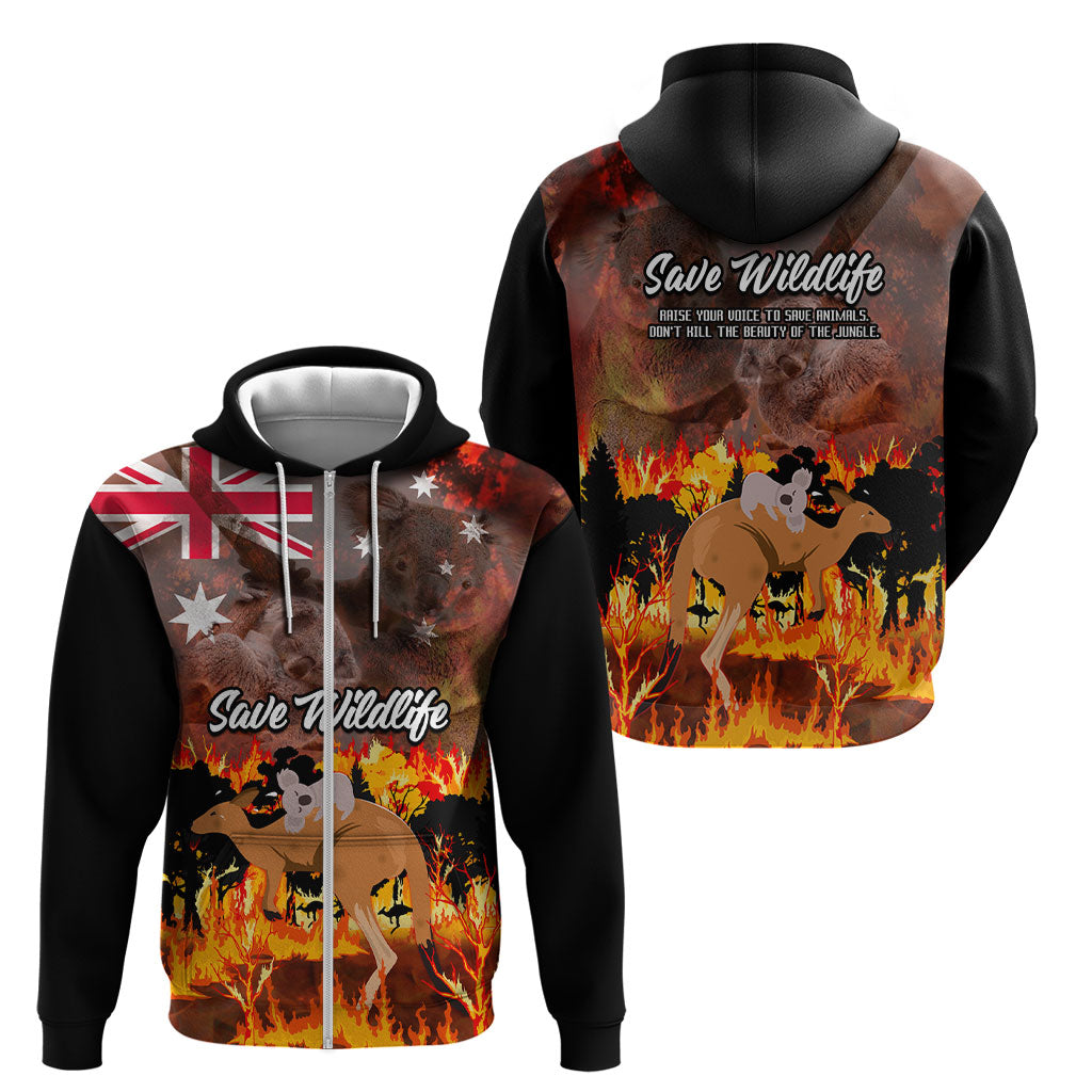Save Wildlife Australia Zip Hoodie Australia Bushfire Recovery Wildlife Support