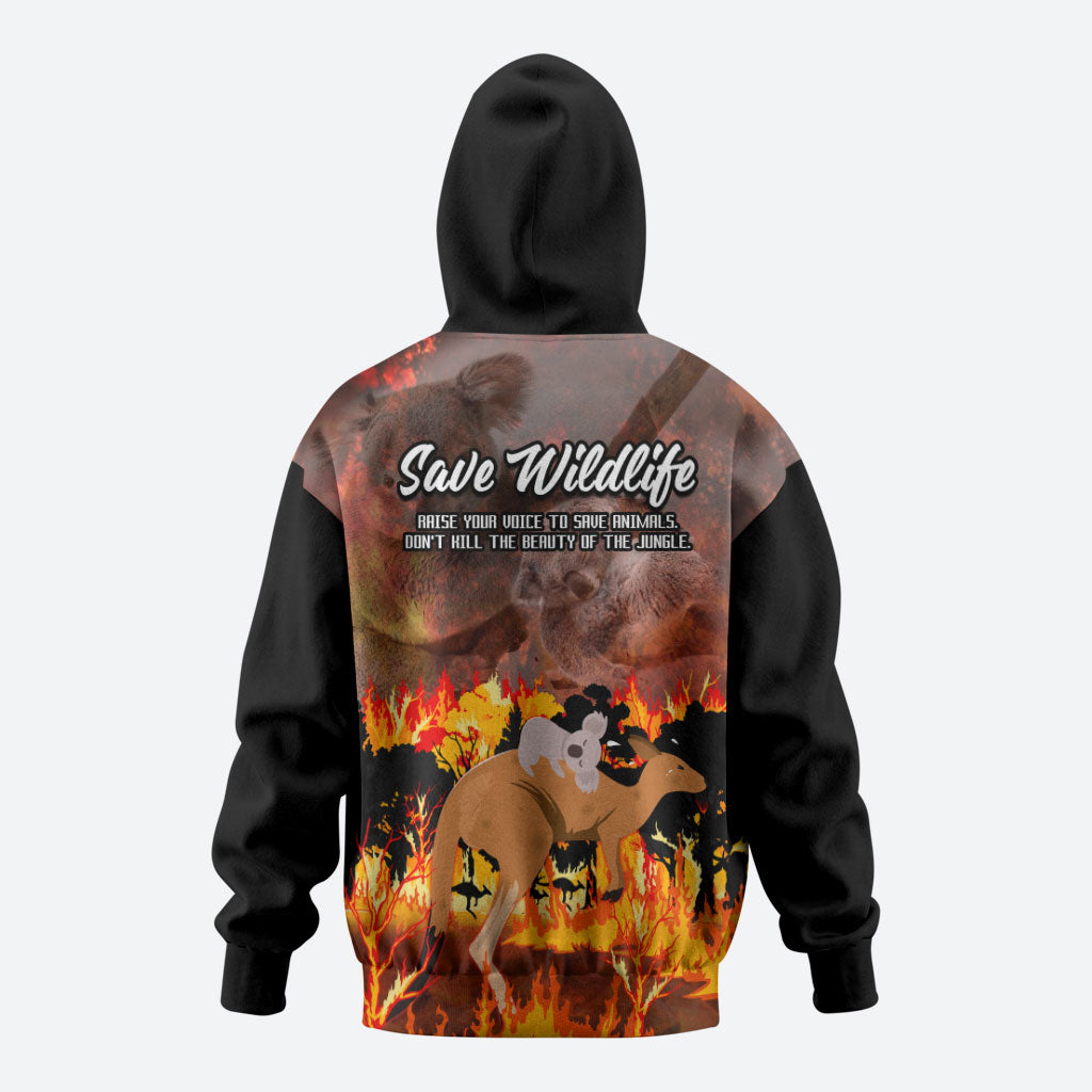 Save Wildlife Australia Zip Hoodie Australia Bushfire Recovery Wildlife Support