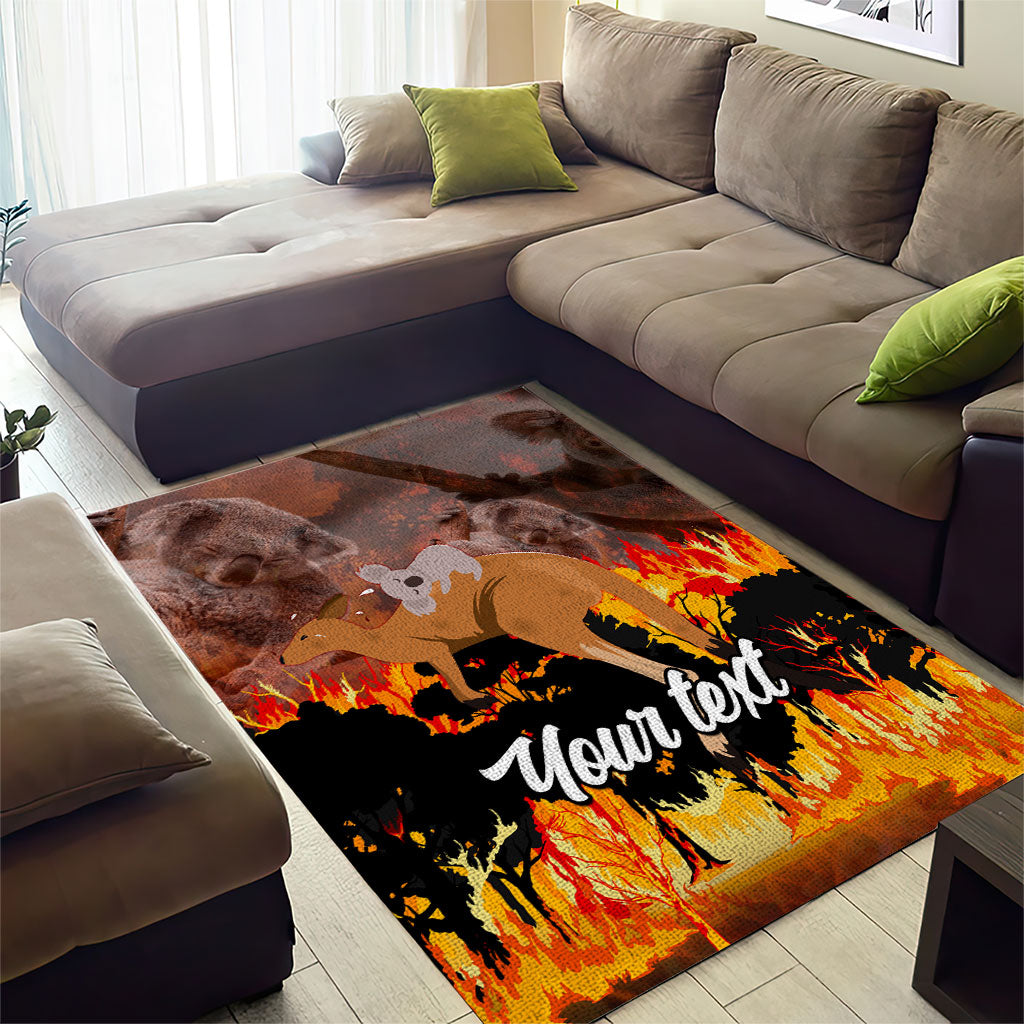 Personalised Save Wildlife Australia Area Rug Australia Bushfire Recovery Wildlife Support