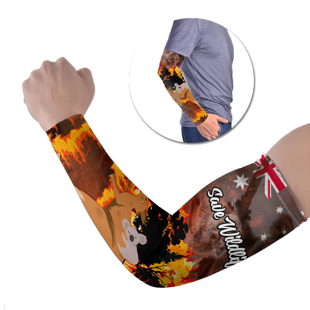 Personalised Save Wildlife Australia Arm Sleeves Australia Bushfire Recovery Wildlife Support