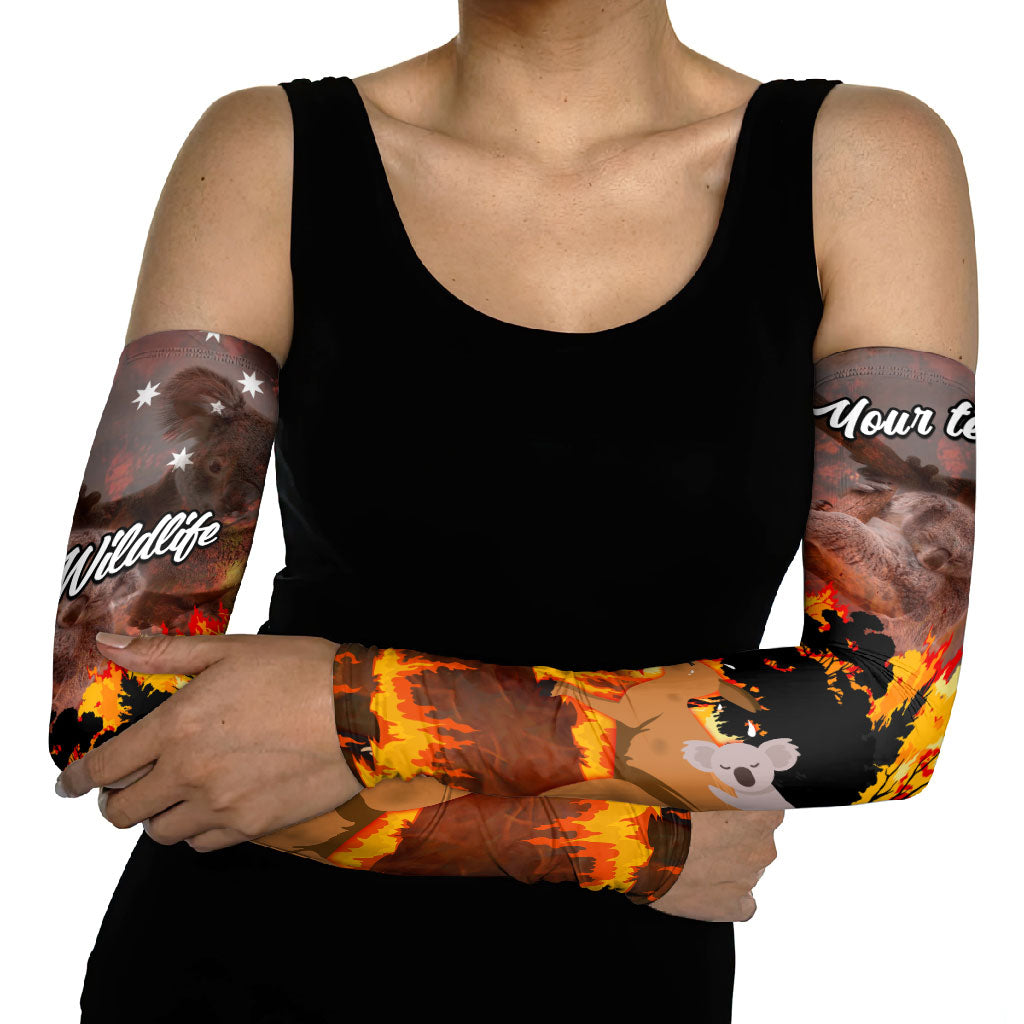 Personalised Save Wildlife Australia Arm Sleeves Australia Bushfire Recovery Wildlife Support