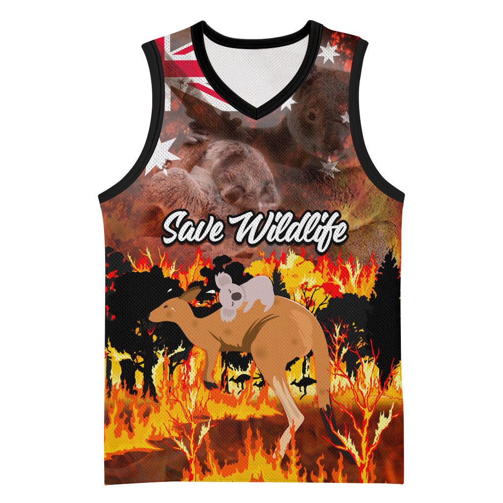 Personalised Save Wildlife Australia Basketball Jersey Australia Bushfire Recovery Wildlife Support