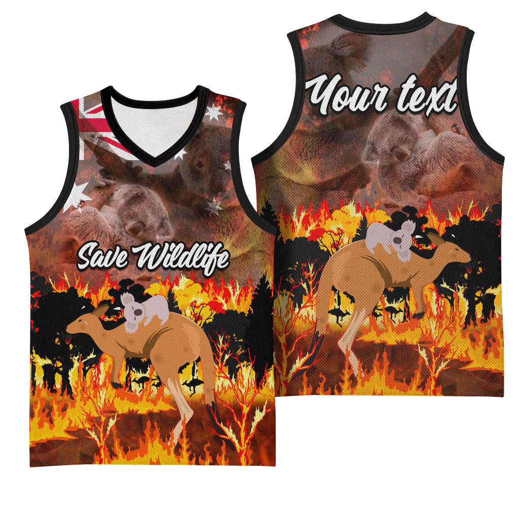 Personalised Save Wildlife Australia Basketball Jersey Australia Bushfire Recovery Wildlife Support