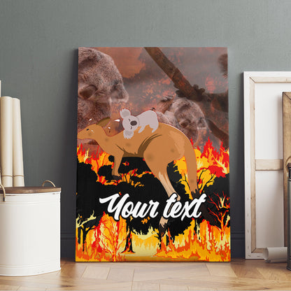 Personalised Save Wildlife Australia Canvas Wall Art Australia Bushfire Recovery Wildlife Support