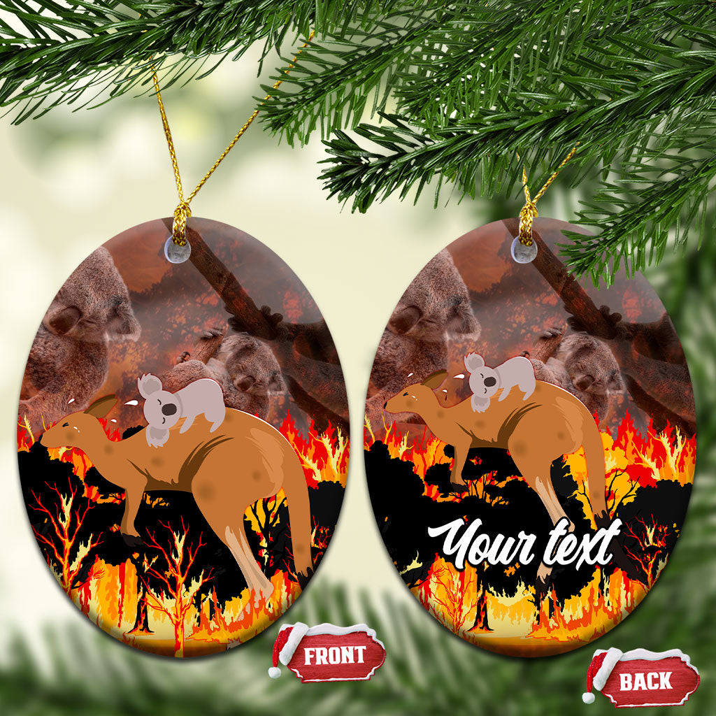 Personalised Save Wildlife Australia Ceramic Ornament Bushfire