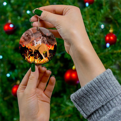 Personalised Save Wildlife Australia Ceramic Ornament Bushfire