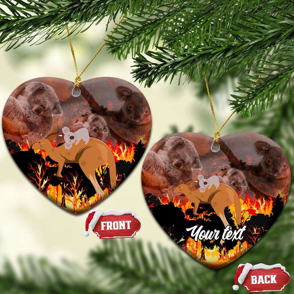 Personalised Save Wildlife Australia Ceramic Ornament Bushfire