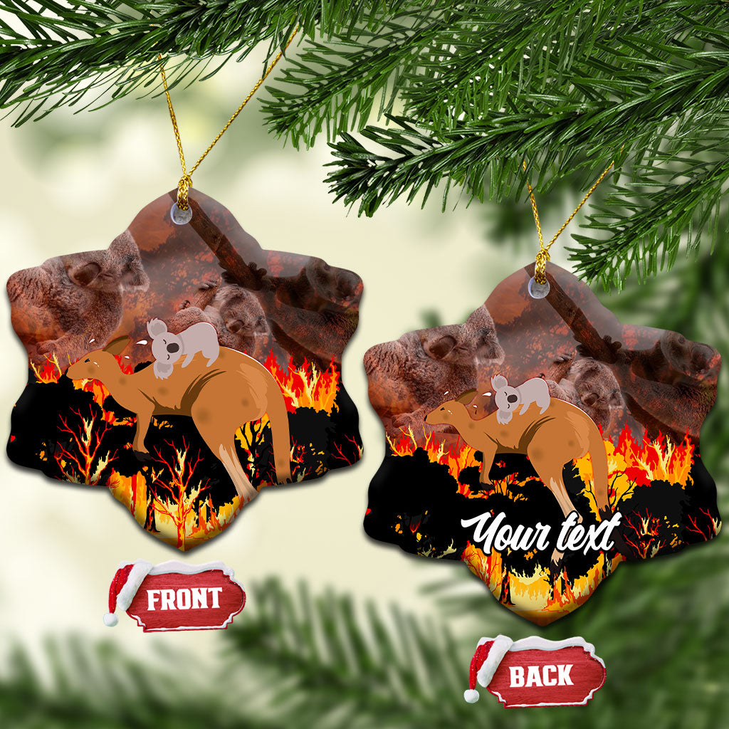 Personalised Save Wildlife Australia Ceramic Ornament Bushfire