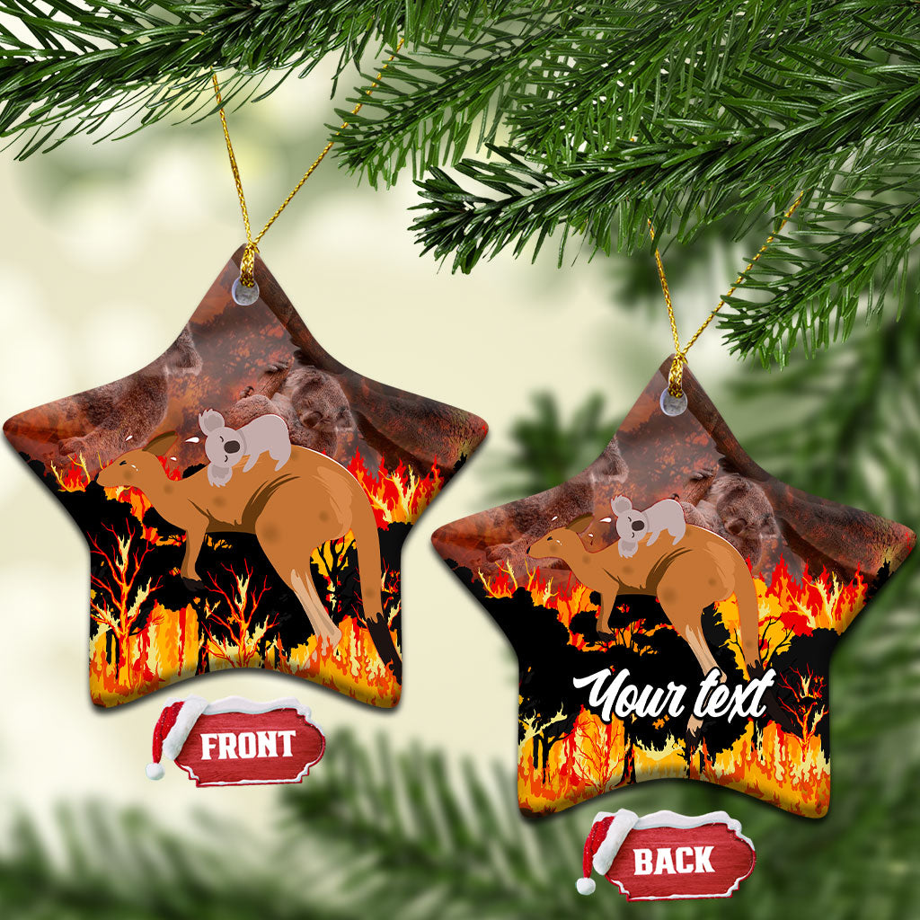 Personalised Save Wildlife Australia Ceramic Ornament Bushfire