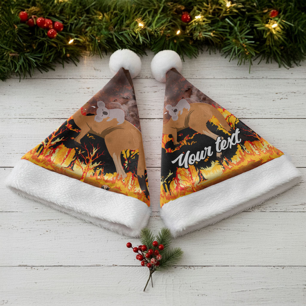 Personalised Save Wildlife Australia Christmas Santa Hat Bushfire