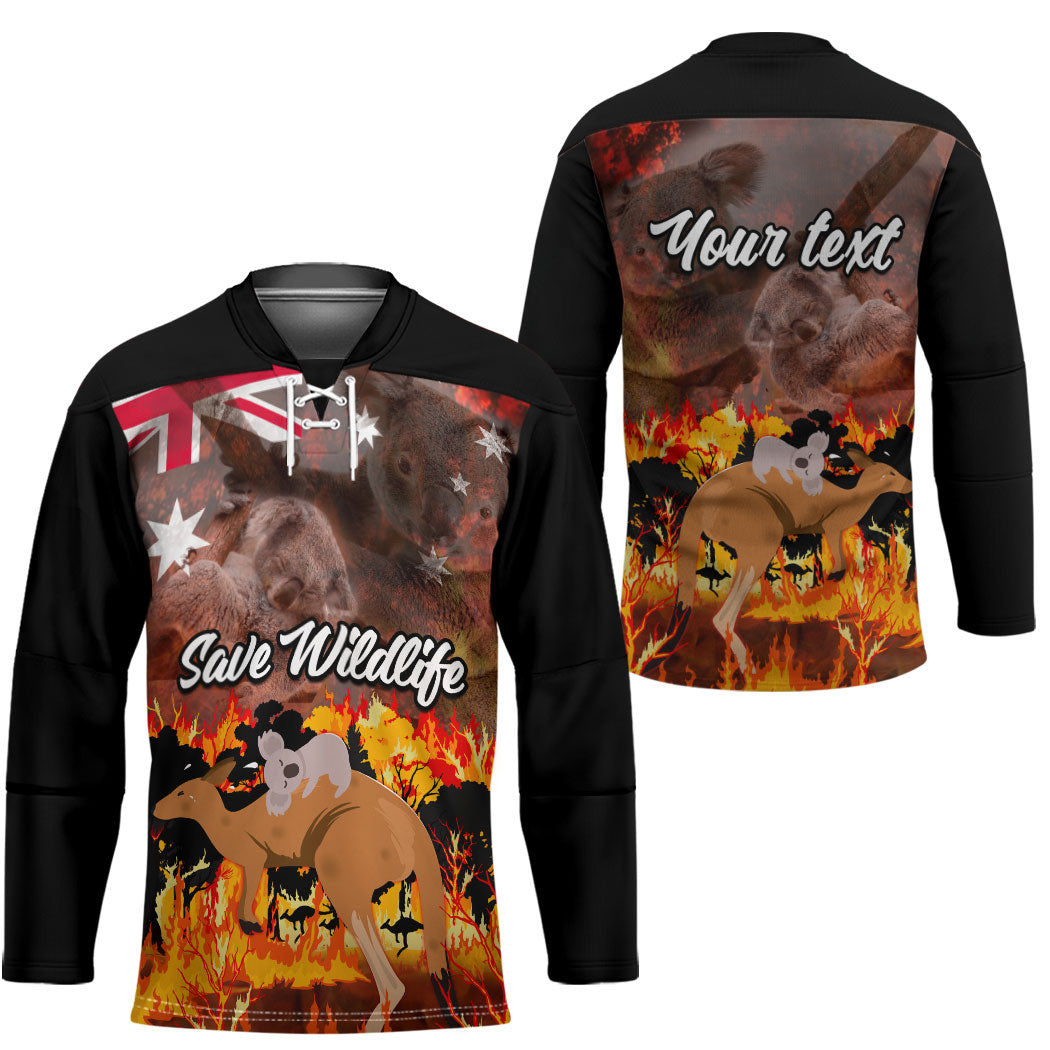 Personalised Save Wildlife Australia Hockey Jersey Australia Bushfire Recovery Wildlife Support