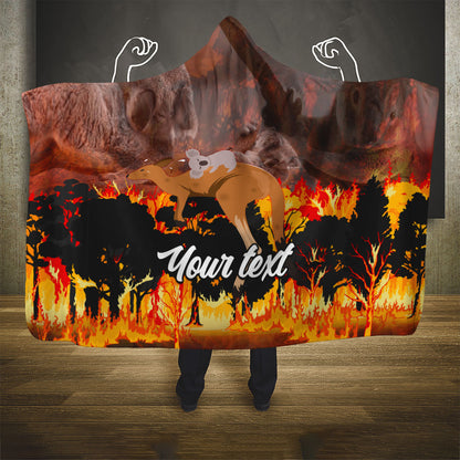 Personalised Save Wildlife Australia Hooded Blanket Australia Bushfire Recovery Wildlife Support