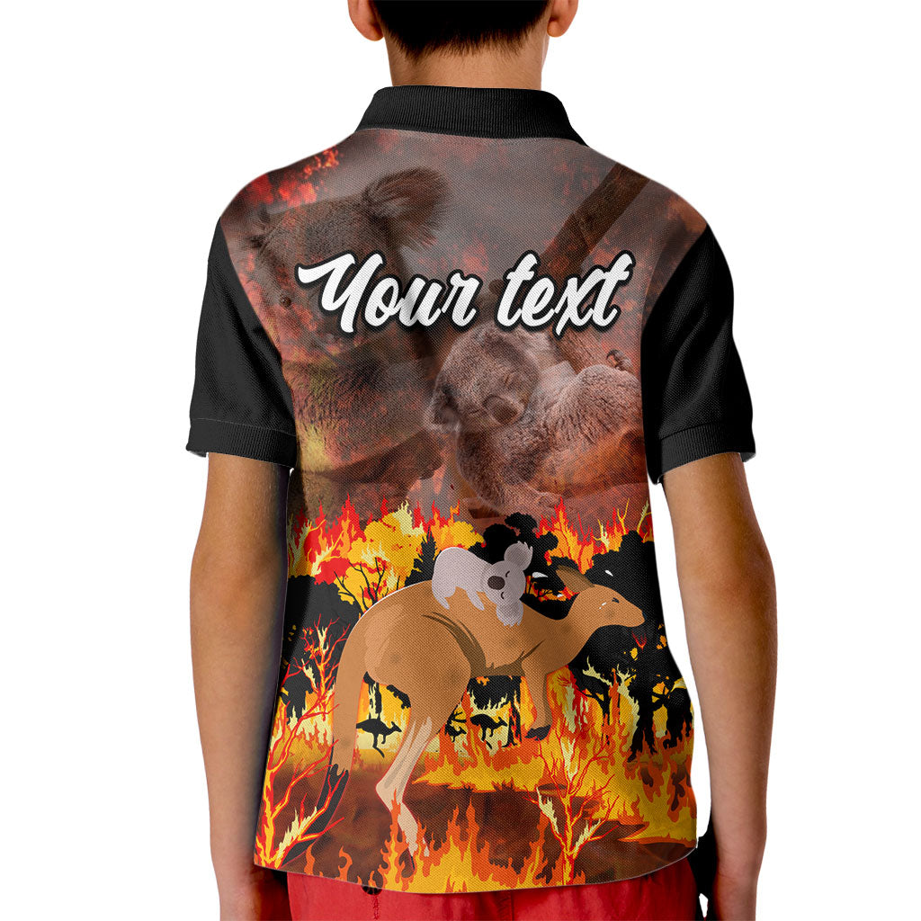 Personalised Save Wildlife Australia Kid Polo Shirt Australia Bushfire Recovery Wildlife Support