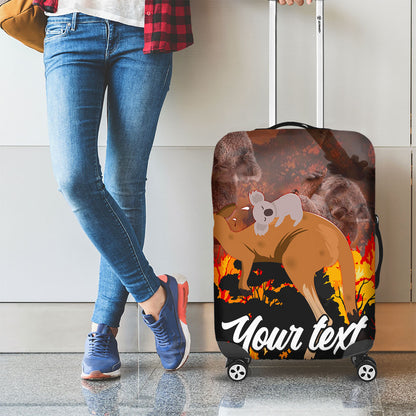 Personalised Save Wildlife Australia Luggage Cover Australia Bushfire Recovery Wildlife Support
